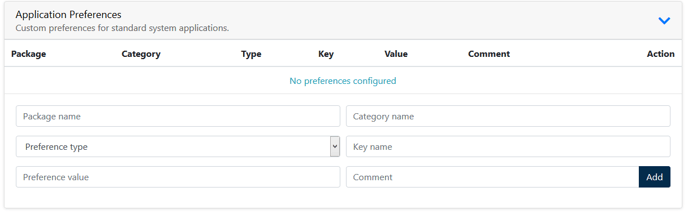 ApplicationPreferencesProvisioning