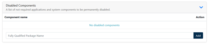 DisabledComponentsProvisioning