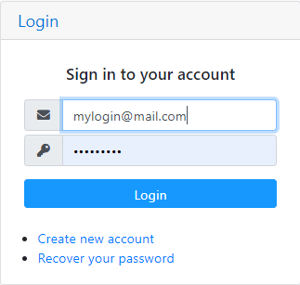 Navigate to our login page or create a new account