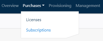 Cancel a subscription in the default UI go to Purchases